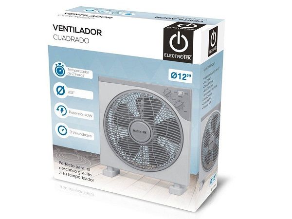 ELECTROTECK VENTILADOR CUADRADO 40W 30cm. ET-F12BX