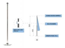 BANDERA CON MASTIL INTERIOR 1x1,5mt. ESPAÑA