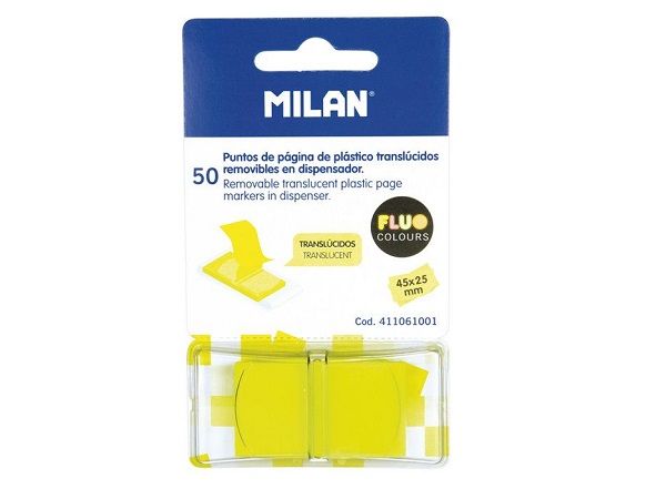 MILAN DISPENSADOR 50 INDEX MED.25x45 AMARILLO