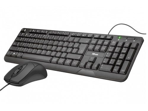 TRUST TECLADO + RATON CABLE USB  NEGRO TKM-250 23977