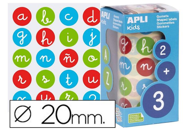 APLI ROLLO GOMETS LETRAS MINUSCULAS 20mm 16798