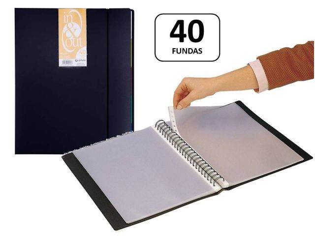 GRAFOPLAS CARPETA A4 40 FUNDAS EXTRAIBLES in & out