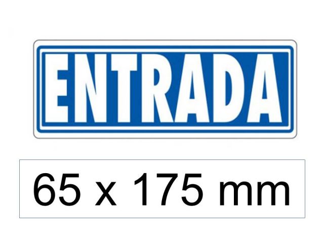 PICTOGRAMA PVC AZ/BL 65x175mm 6177-10 ENTRADA