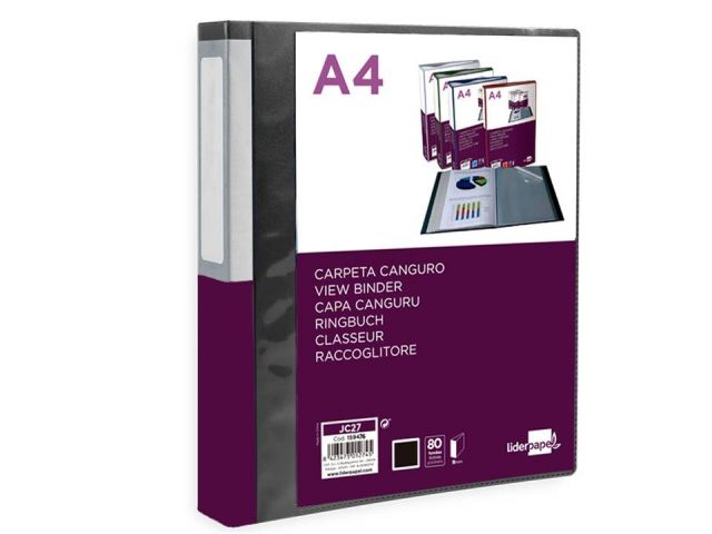 LDP CARPETA 80 FUNDAS A4 TAPA PP  FLEXIBLE PERSONALIZABLE JC27 