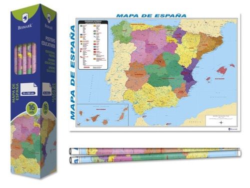 BSMK POSTER 70X100cm MAPA ESPAÑA 329200