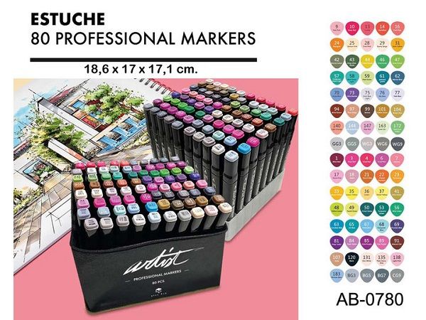 ROYMART ESTUCHE LUXURY CANVAS GAMA ARTIST 80 COLORES