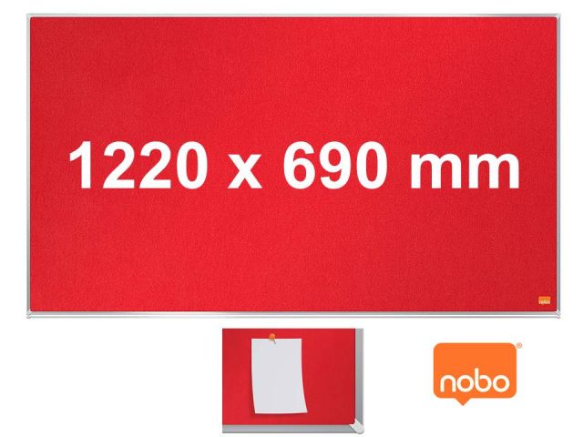 NOBO TABLERO PANORAMICO 1220x690mm ROJO 1915421