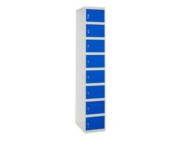 TAQUILLA (8P) METÁLICA 8 PUERTAS 30CM AZUL DESM