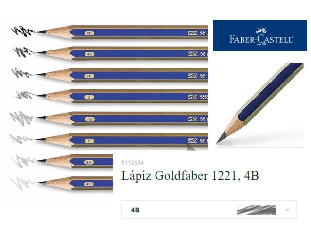 LÁPIZ GRAFITO GOLDFABER 1221 4B   112504