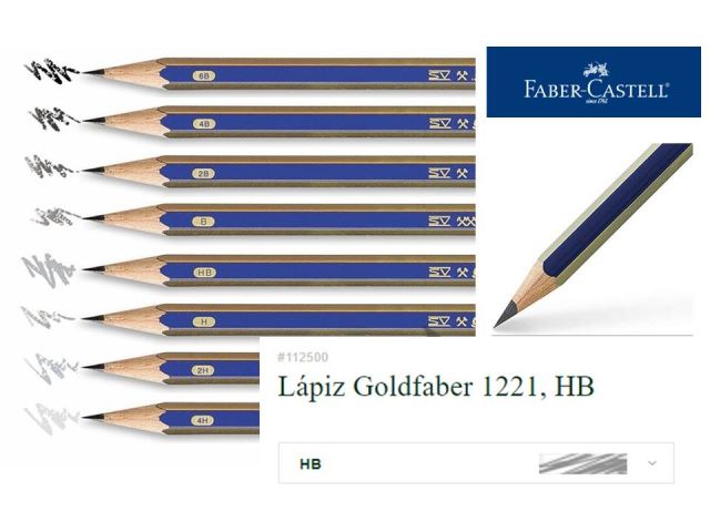 (CJ.12) LÁPIZ GRAFITO GOLDFABER 1221 HB 112500