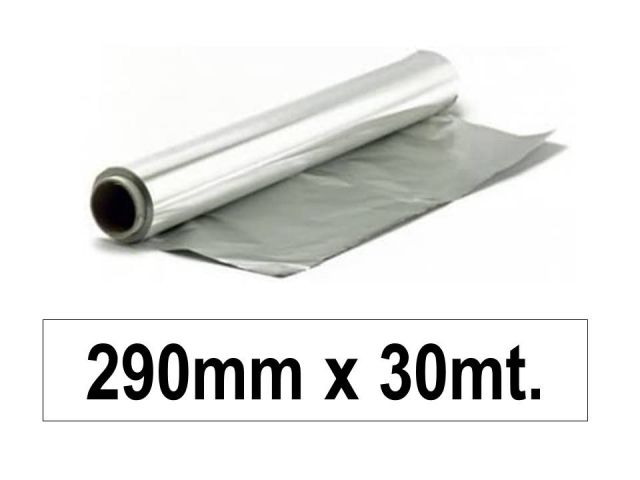 ROLLO PAPEL  ALUMINIO ANCHO 30cm X.30mt.