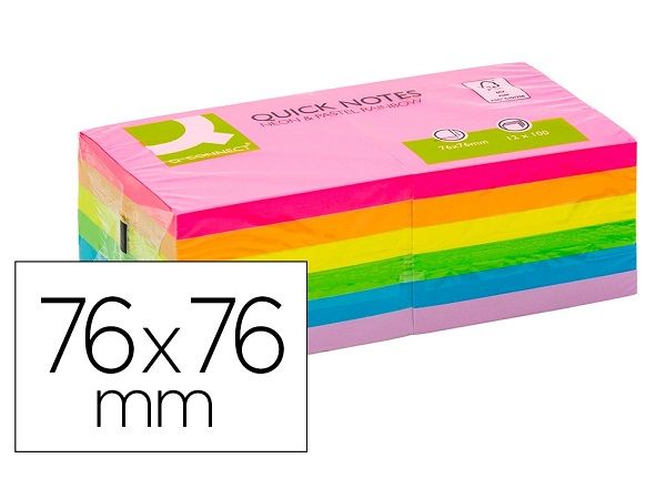 QC P.12 BLOC NOTAS REPOSIC. 76x76 COL.SURTIDOS