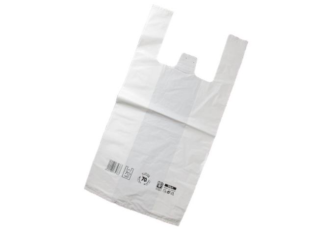 SNM BOLSAS CAMISETA BLANCAS 70% REC 42x53cm 1KG