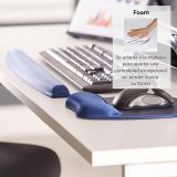 FELLOWES REPOSAMUÑECAS TECLADO MEMORY FOAM AZUL  