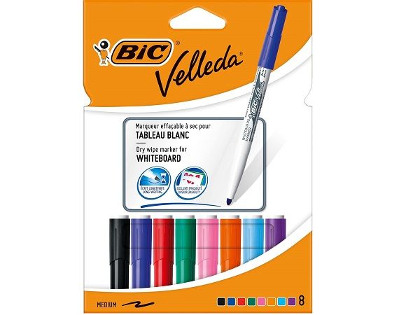 (CJ.8) BIC VELLEDA 1741 MARCAOR  PIZARRA COLORES SURTIDOS 503844