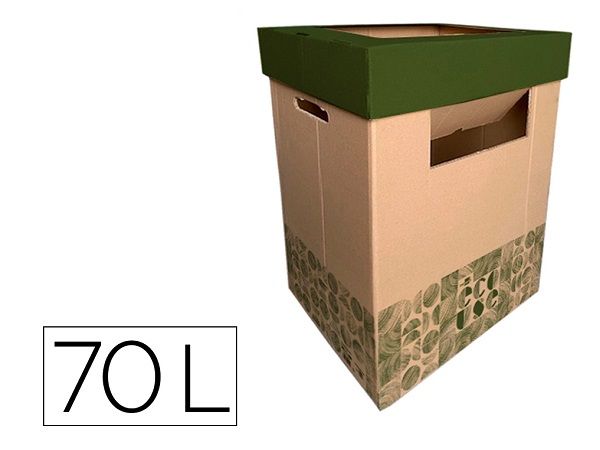 LDP PAPELERA RECICLAJE CARTÓN ECOUSE 70L