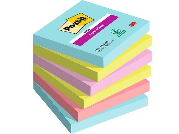 POST-IT P.6 BLOC 76X76 COLORES STD 654-6SS-COS