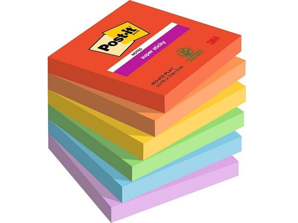 POST-IT P.6 BLOC 76X76 COLORES STD 654-6SS-PLAY