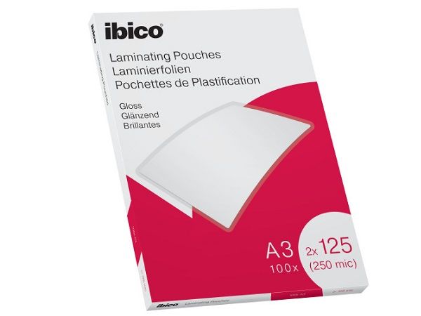 IBICO CJ.100 FUNDAS PLASTIFICAR 125MIC A3 303X426MM