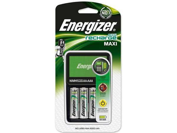 ENERGIZER CARGADOR PILAS MAXI + 4 PILAS AA