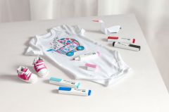 FABER CASTELL TEXTILE MARKER 5 ROTULADORES BABY-PARTY