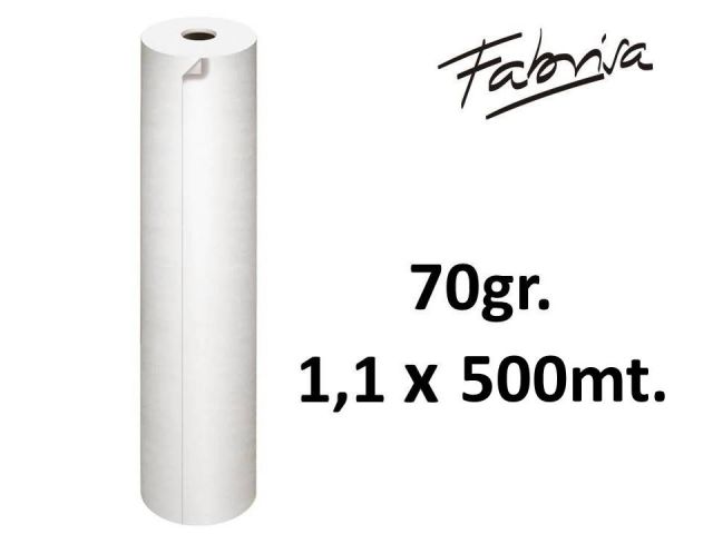 BOBINA PAPEL KRAFT BLANCO 110CM 70gr. 500mt