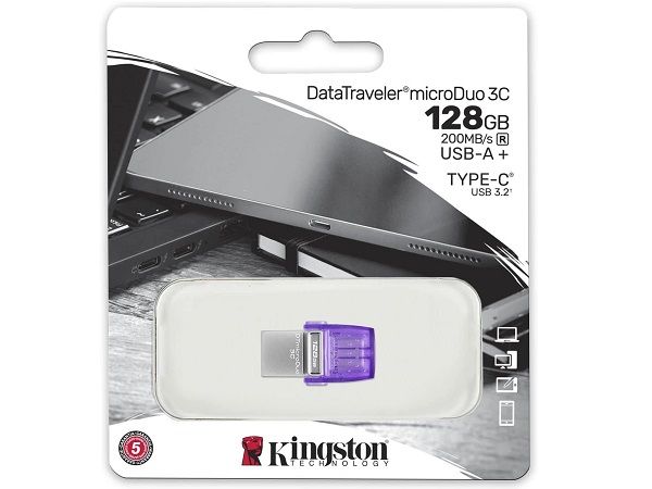 KINGSTON MEMORIA USB MICRODUO 3C TYPE A/C 128GB