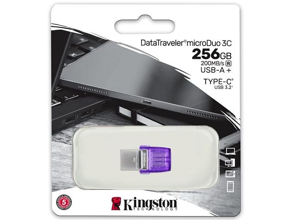 KINGSTON MEMORIA USB MICRODUO 3C TYPE A/C 256GB