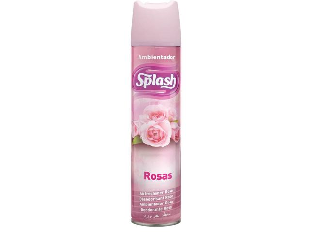 AMBIENTADOR SPRAY SPLASH 300ML AROMA ROSAS