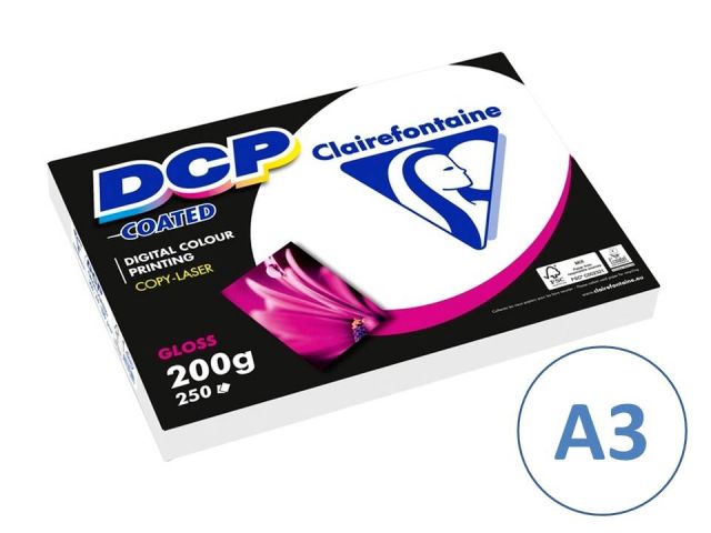P.250H. PAPEL DCP COATED GLOSSY 200G A3 6862C