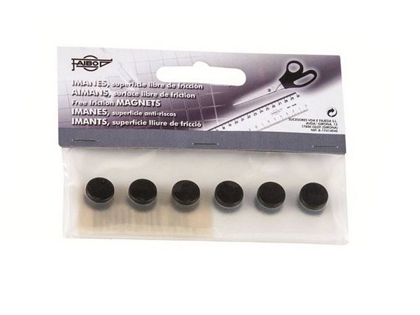 FBO BLISTER 6 IMANES REDONDOS 10cm. NEGRO 60-10-02