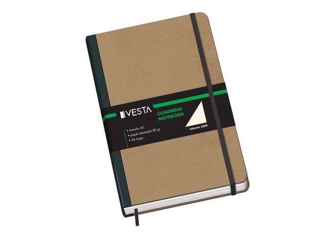 DOHE VESTA CUADERNO A5 15X21 96p. LISO 10640