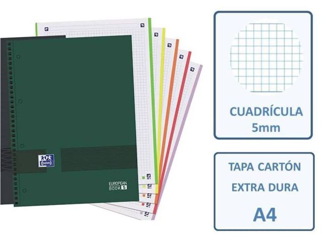 CUADERNO A4 OXFORD EUROPEAN 5 120H 5MM OXFORD & YO