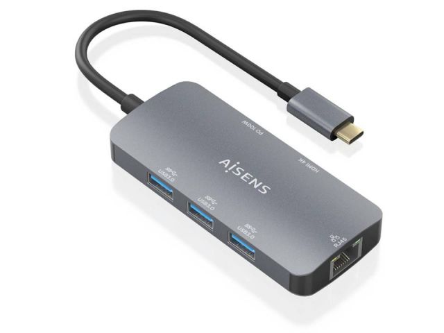 AISENS HUB USB-C  DOCK 6  ASUC-6P019-GR