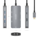 AISENS HUB USB-C  DOCK 6  ASUC-6P019-GR