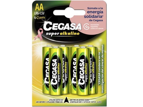 CEGASA PILAS SUPER ALCALINAS  AA LR6  4+2 C..M