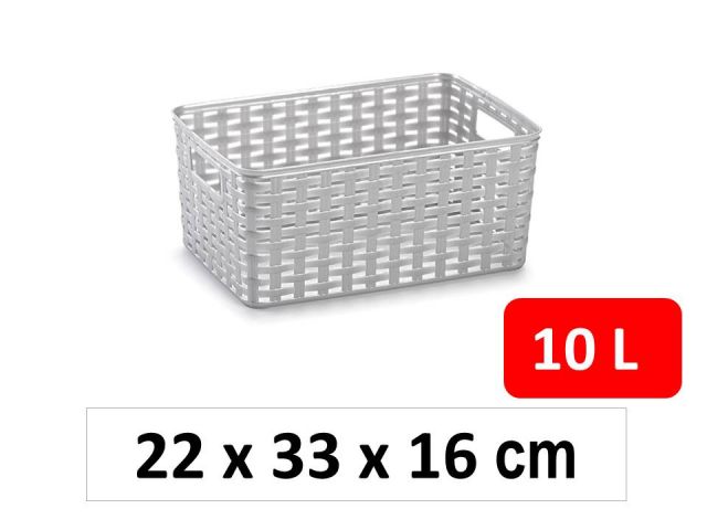 CESTA ORDENACION RATTAN 10 LITROS N3 22x33x16cm