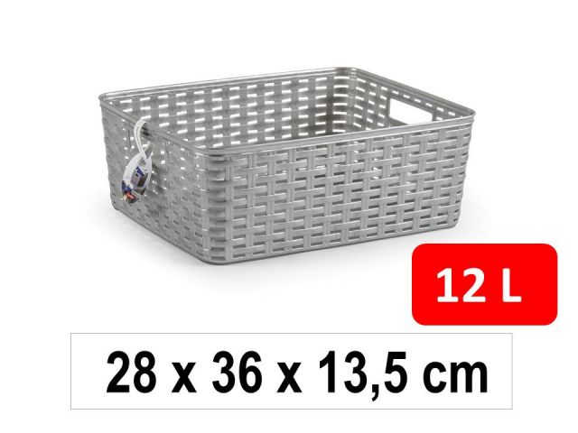 CESTA ORDENACION RATTAN 12 LITROS N4 28x36x14cm