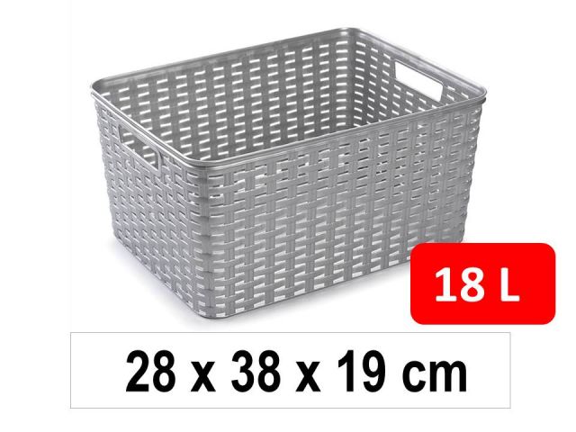 CESTA ORDENACION RATTAN 18 LITROS N5 28x38x19cm