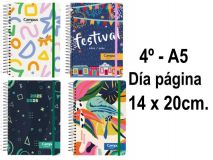 CAMPUS AGENDA ESCOLAR 4º A5 TAPA FORRADA D/P 25/26