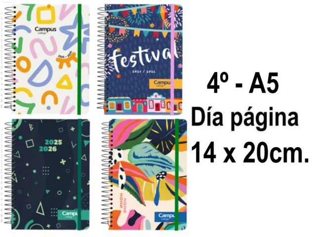 CAMPUS AGENDA ESCOLAR 4º A5 T FORRADA FA D/P 25/26