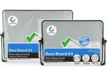 PIZARRA BLANCA MAGNETICA REVERSIBLE CON PIE A4  29,7 x 21 cm.