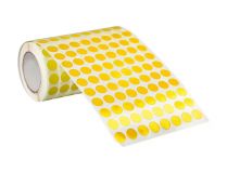 LIDERPAPEL ROLLO GOMETS REDONDO 10,5mm AMARILLO 6000 UNIDADES