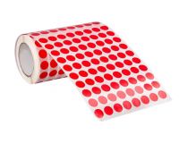 LIDERPAPEL ROLLO GOMETS REDONDO 10,5mm ROJO 6000 UNIDADES