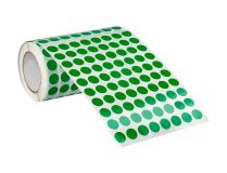 LIDERPAPEL ROLLO GOMETS REDONDO 10,5mm VERDE 6000 UNIDADES