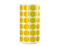 LIDERPAPEL ROLLO GOMETS REDONDO 15mm AMARILLO 2500 UNIDADES