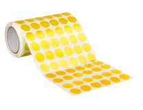 LIDERPAPEL ROLLO GOMETS REDONDO 15mm AMARILLO 2500 UNIDADES