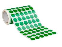 LIDERPAPEL ROLLO GOMETS REDONDO 15mm VERDE 2500 UNIDADES