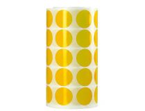 LIDERPAPEL ROLLO GOMETS REDONDO 20mm AMARILLO 2000 UNIDADES