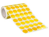 LIDERPAPEL ROLLO GOMETS REDONDO 20mm AMARILLO 2000 UNIDADES
